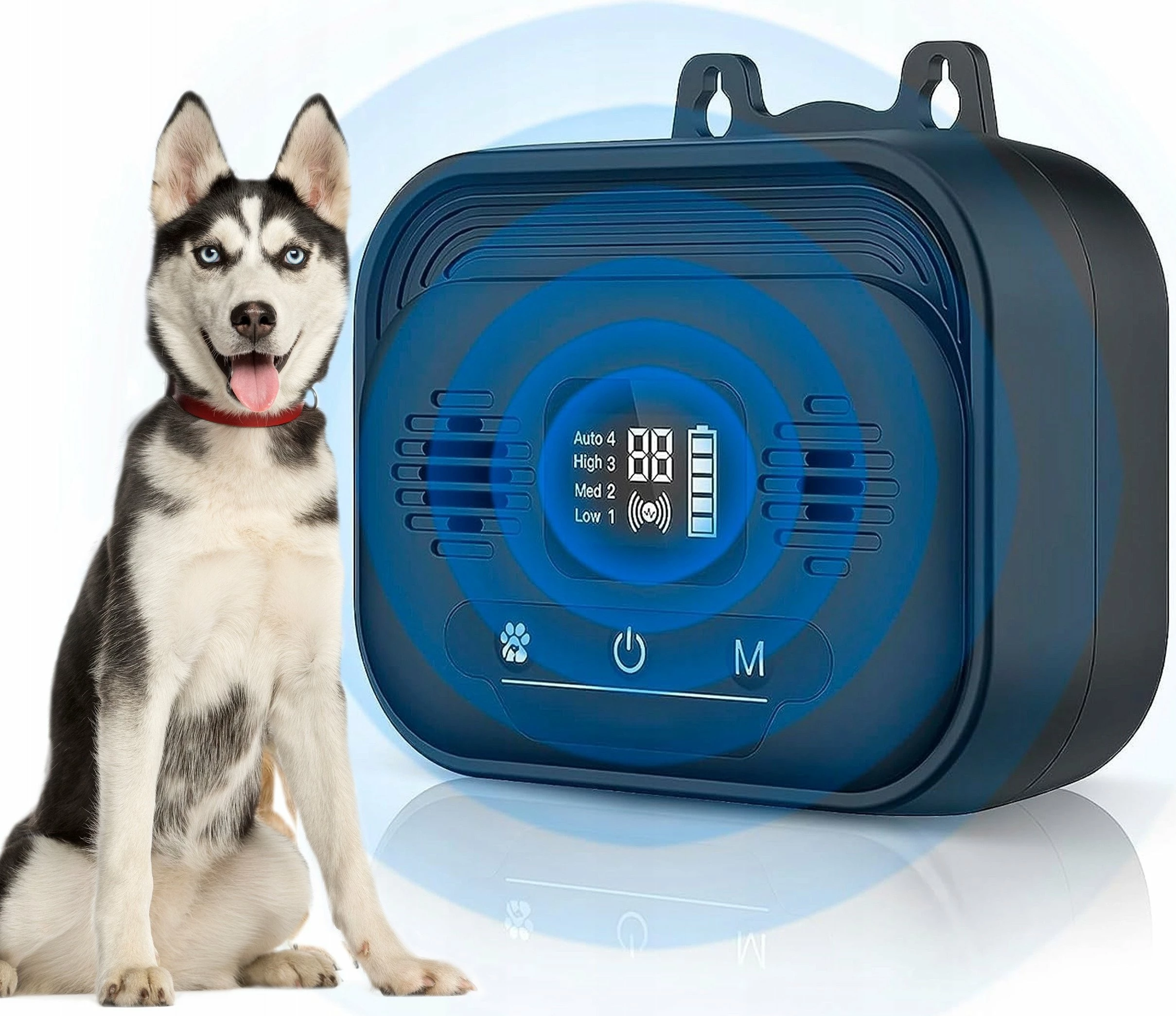 Pajisje kundër lehjes NoName K682E1, ultrasonike, 4 mënyra pune, 10 nivele frekuence, zi/kaltër