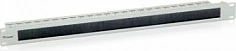 Panel me furçë Equip 1U 19", menaxhim kabllosh, RAL 7035 gri