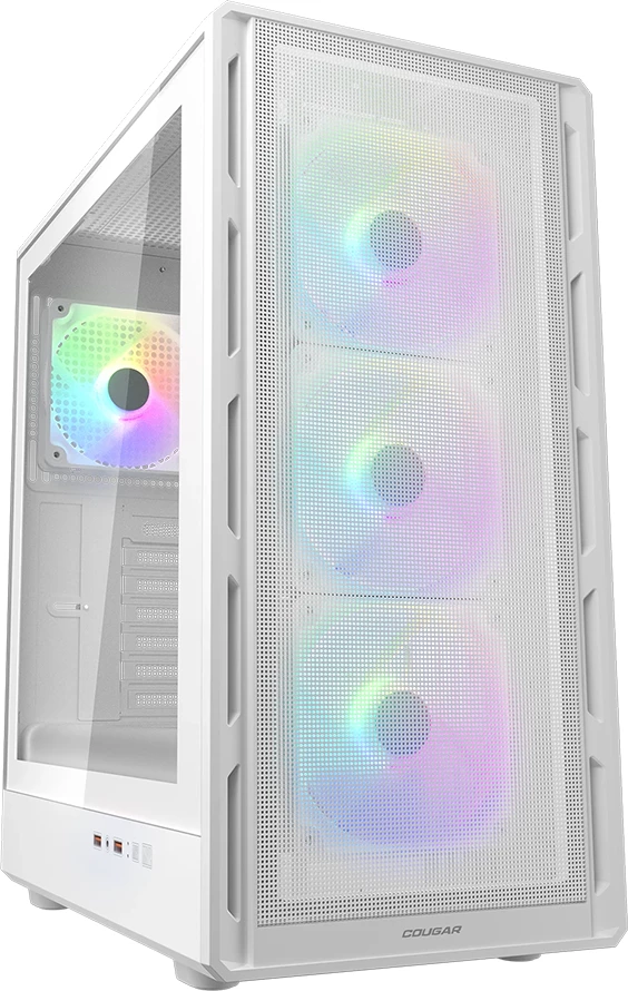Kasë COUGAR AIRFACE PURE RGB Mid Tower ATX me 4x120mm RGB, e bardhë