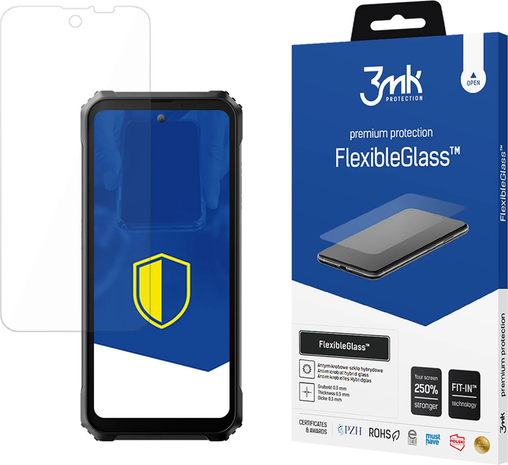 Mbështjellës xhami hibrid 3mk FlexibleGlass për Blackview BV8900