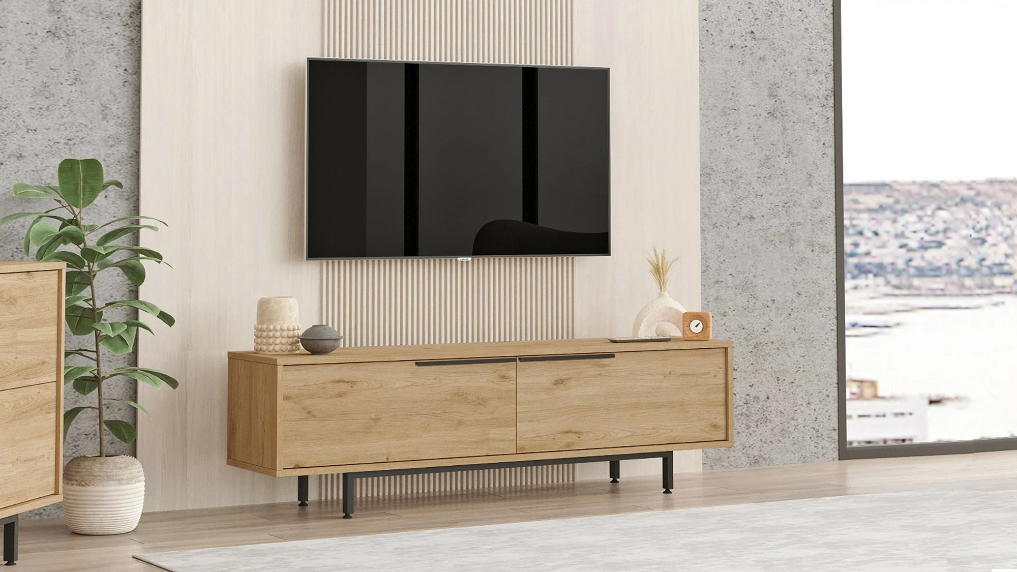 Komodë për TV Hanah Home, On1-S, ngjyrë arre