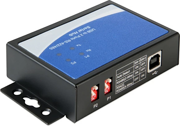 Adapter USB 2.0 në 2x Serial DeLOCK 87586, indikatorë LED, i zi