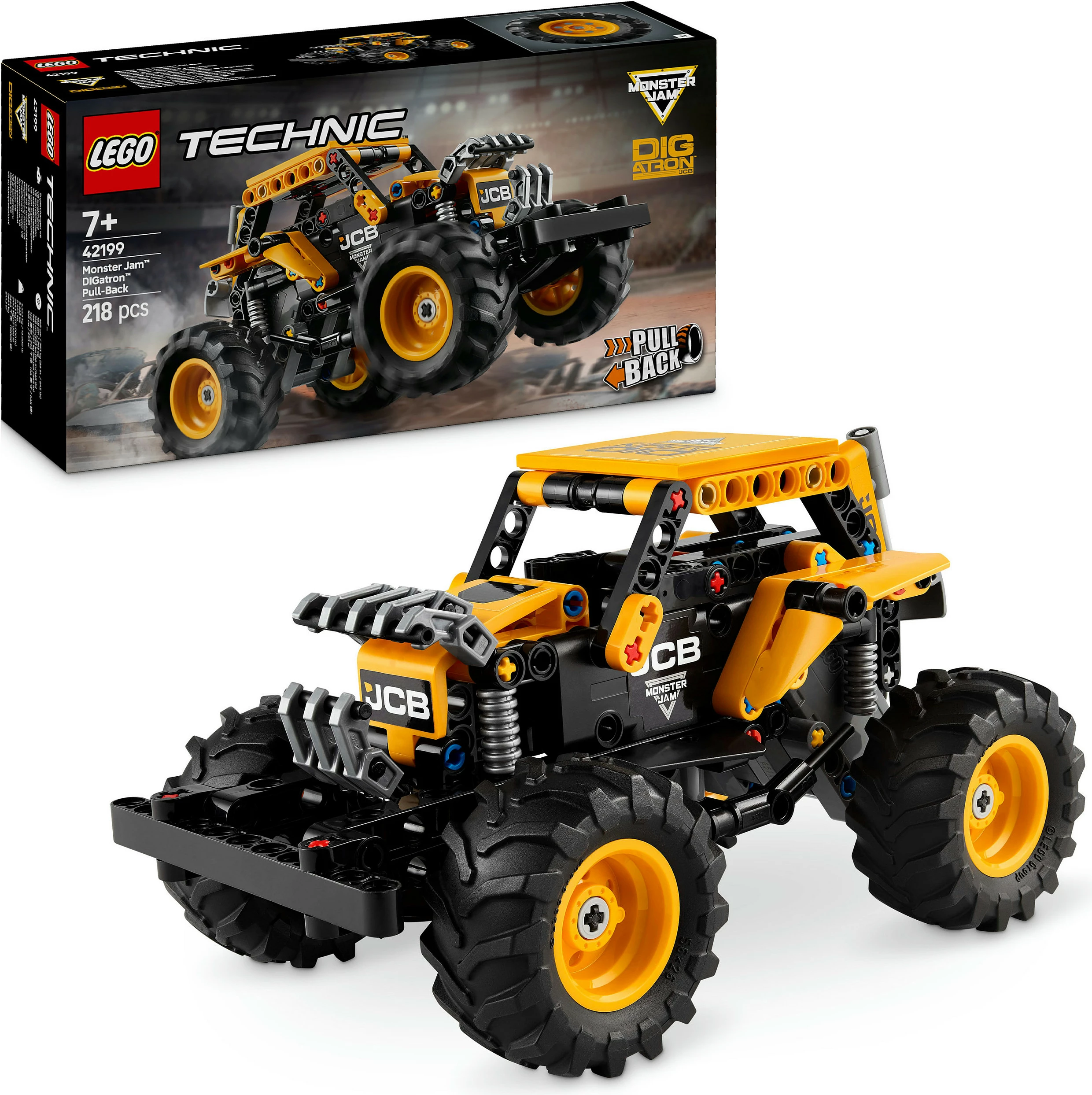 Set ndërtimi LEGO Technic Monster Jam DIGatron 42199, 218 pjesë, pull-back, multingjyrësh