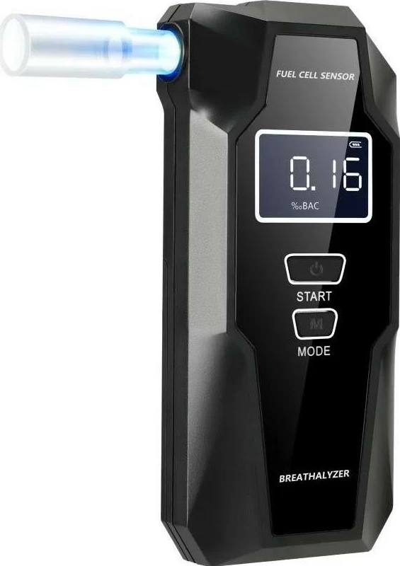 Alkomat Aisko AlcoAlert Handy, elektro-kimik, memorie 50 matje, 3 piesë frymimi, e zezë