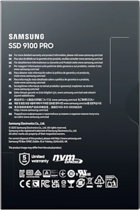SSD Samsung 9100 PRO MZ-VAP1T0BW 1TB PCIe 5.0 NVMe M.2 2280