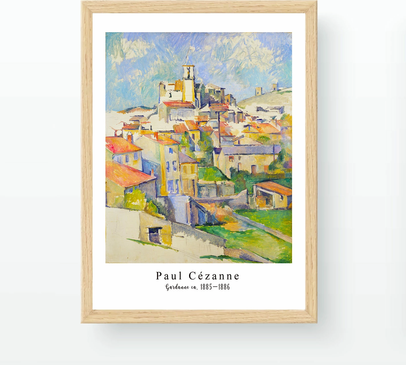 Pikturë dekorative me kornizë, Gardanne, shumëngjyrëshe, 55x75cm, Paul Cézanne, Wallity, NC2036335-5575