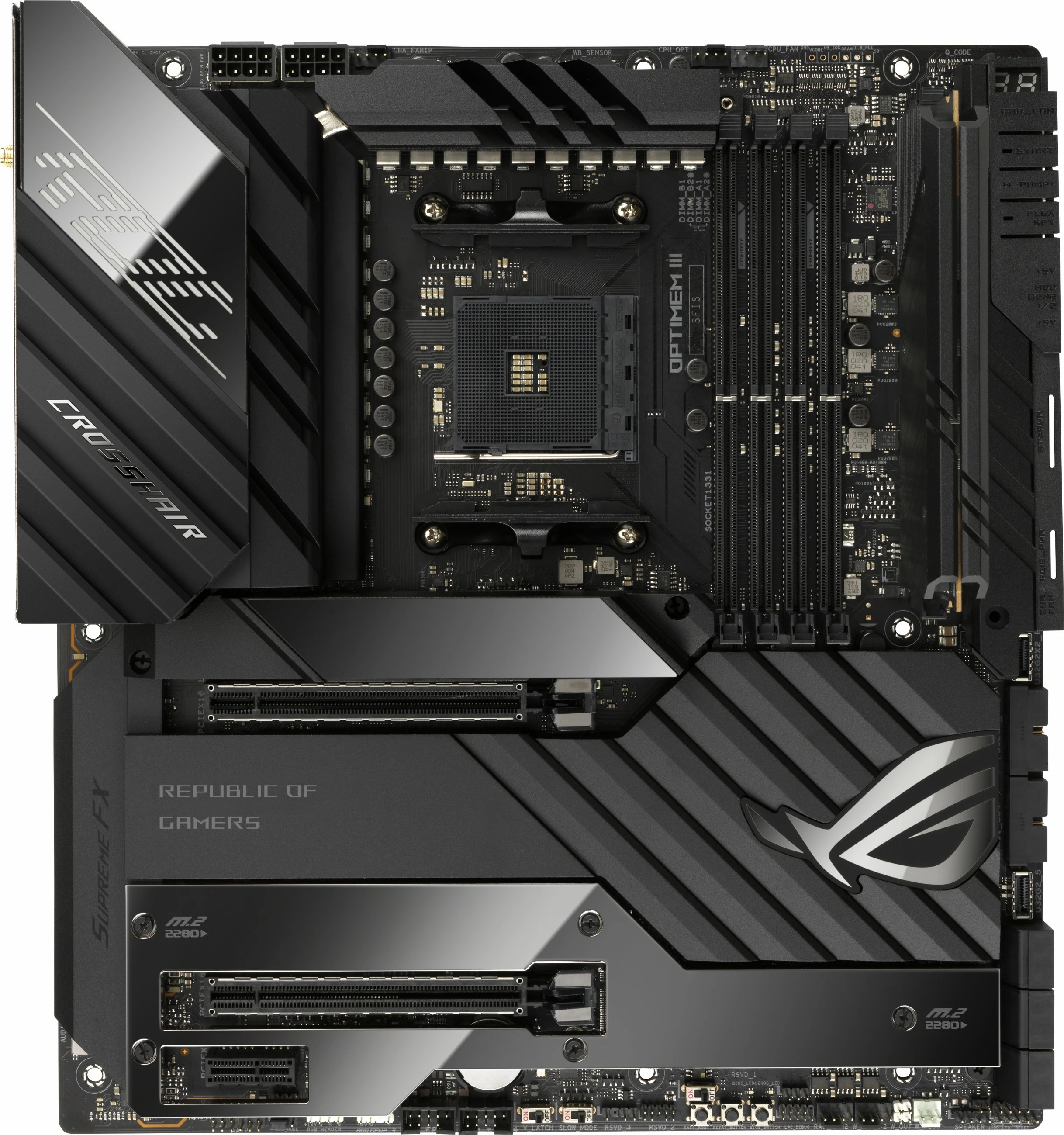 Pllakë amë ASUS ROG Crosshair VIII Extreme, AMD, Socket AM4, 128 GB, E zezë