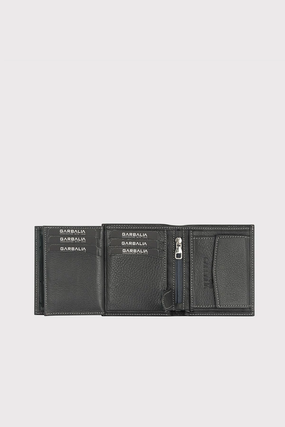 Portofol për burra, lëkurë natyrale, ngjyrë antracit, Zoozie Bags Dortmund