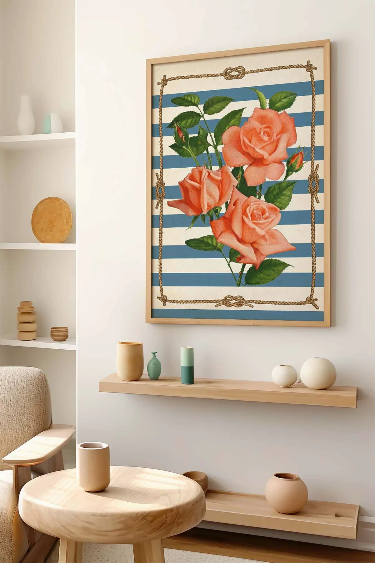 Pikturë dekorative me kornizë MDF, Wallity, shumëngjyrëshe, 33x48cm