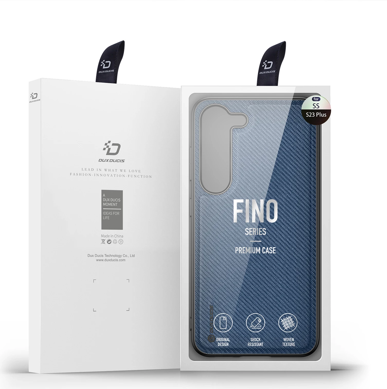 Mbështjellës Dux Ducis Fino për Samsung Galaxy S23+, kaltër