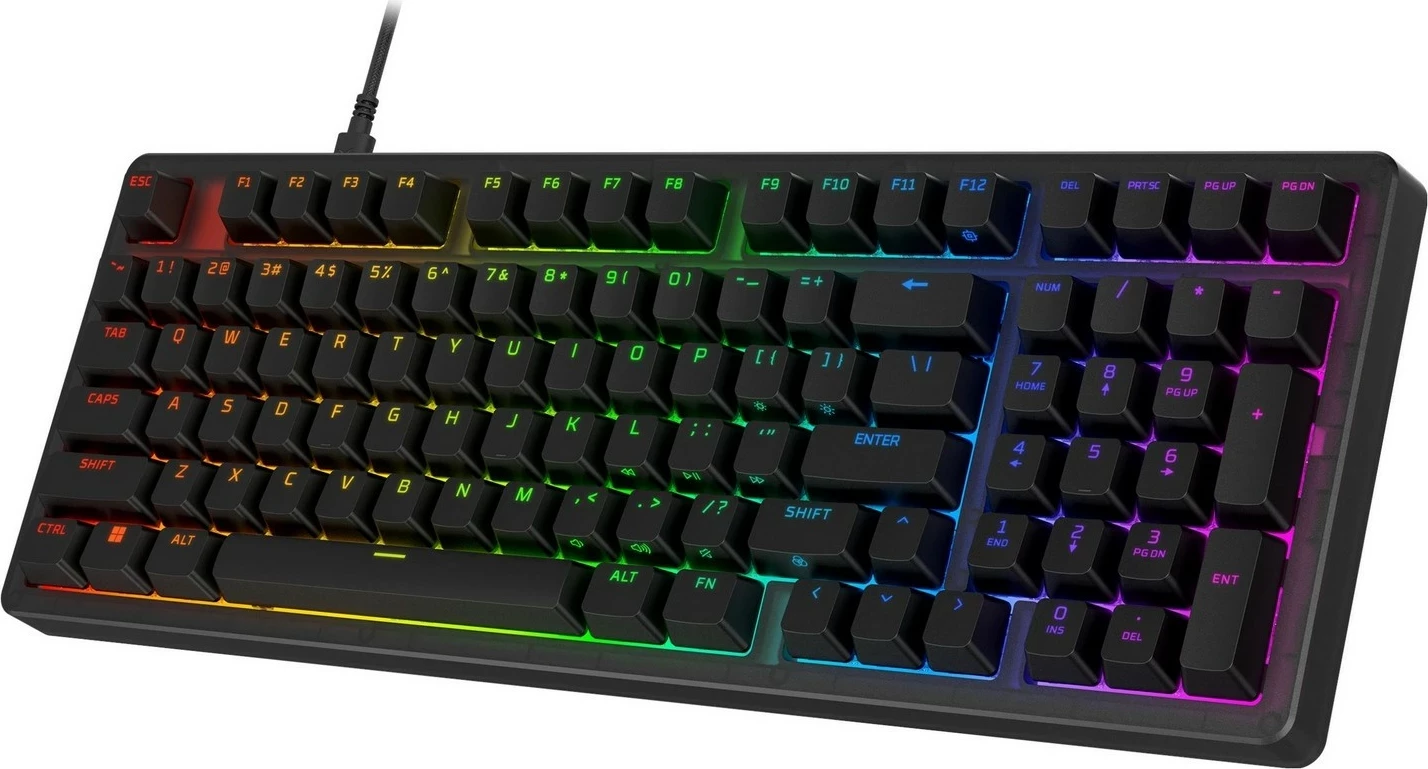 Tastierë gaming HyperX Alloy Origins 2, mekanike, RGB, HyperX Red, USB-C, e zezë