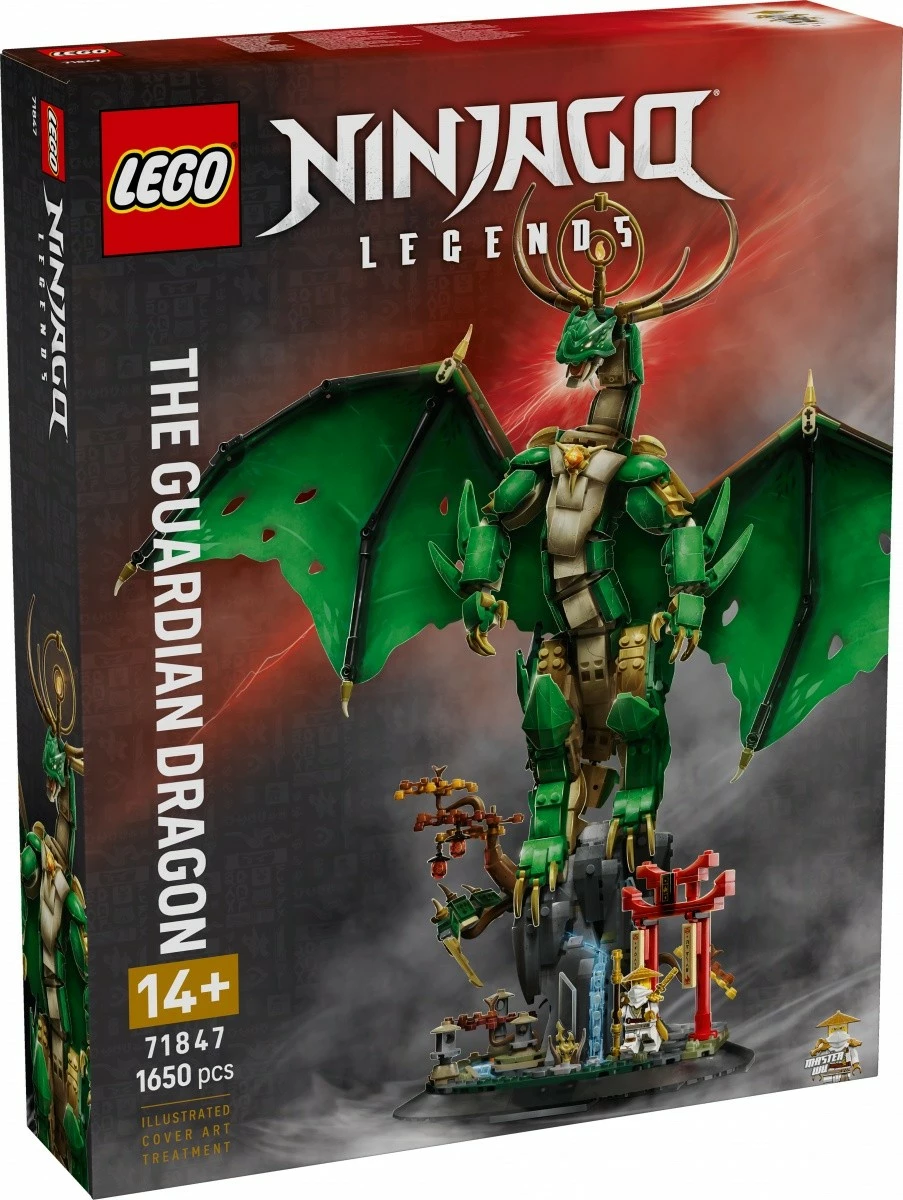 Set ndërtimi LEGO Ninjago Guardian Dragon 71847, 1650 pjesë, i gjelbër