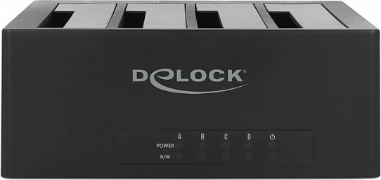 Docking stacion USB Type-C DeLOCK, 4x SATA HDD/SSD 2.5/3.5 inç, 5 Gbps, e zezë