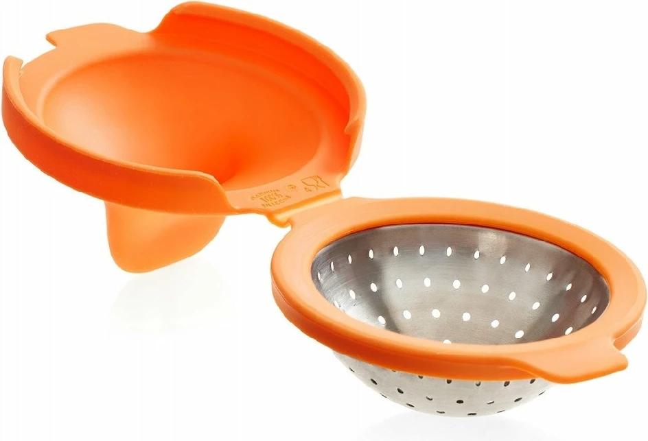 Pajisje për poçim vezësh Lekue 882968, silikon/çelik, portokalli