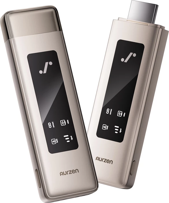 Adapter HDMI pa tela Aurzen CastPlay AU-PJ001CS-USGD0, 1080p@60Hz, 4K decode, 30 m, 2.4/5 GHz, gri