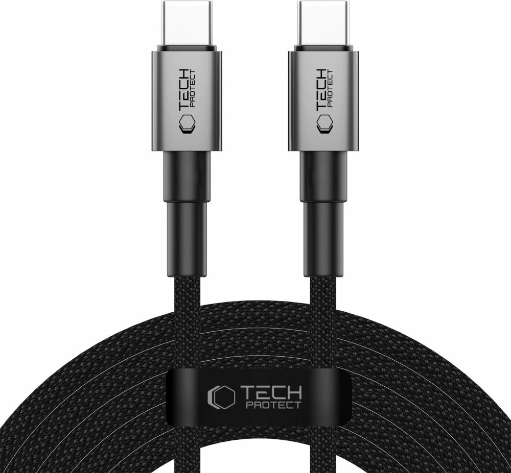 Kabllo USB-C Tech-Protect UltraBoost DNA, 300cm, 100W, Gri