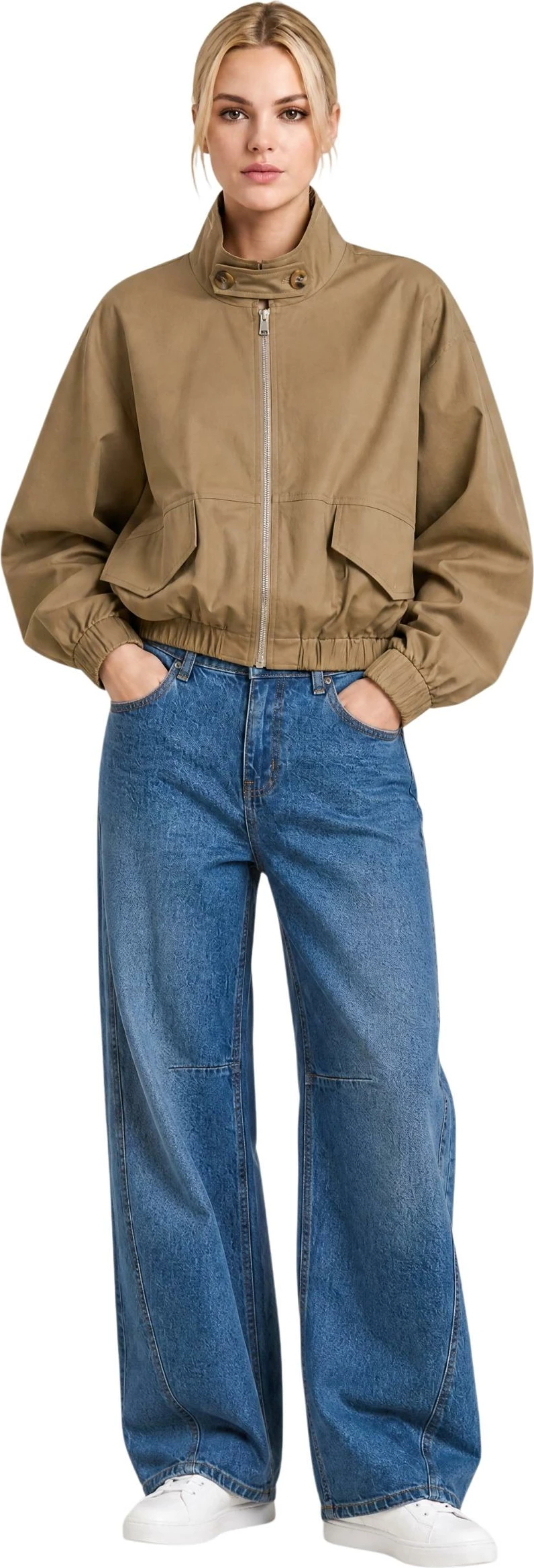 Jakne bomber I am 41768 për femra, kamel [Madhësia: L]