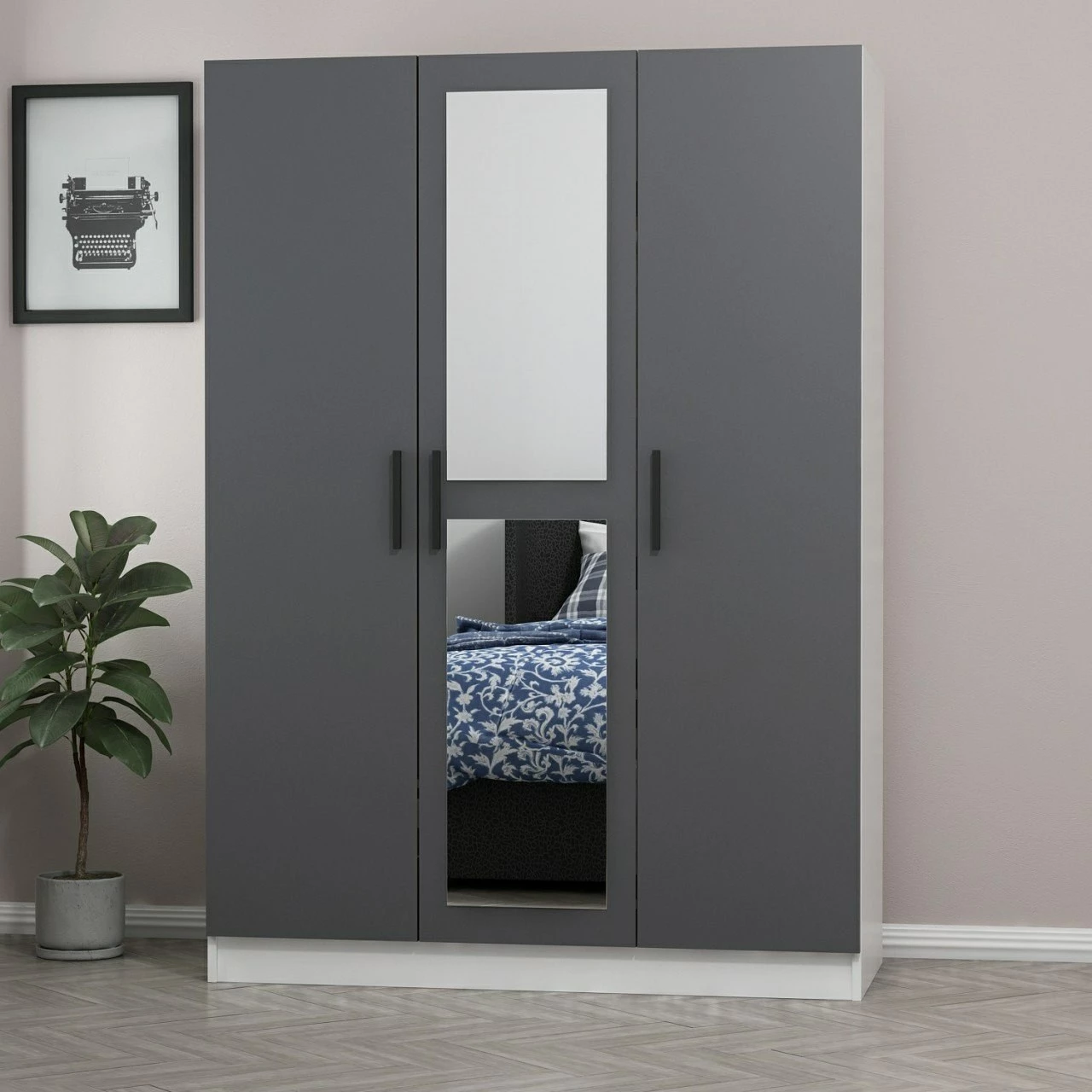 Dollap Skye Decor, ngjyrë antracit, 2263