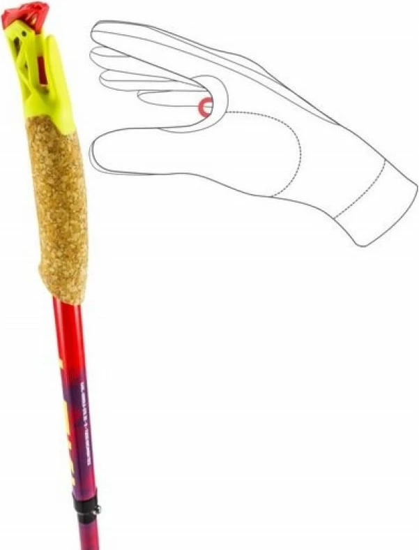 Shkopinj trail running Leki TRL Ultratrail FX One 120cm, të kuq