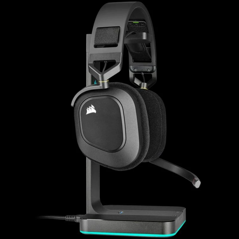 Headset gaming Corsair HS80 RGB Wireless Carbon, e zezë