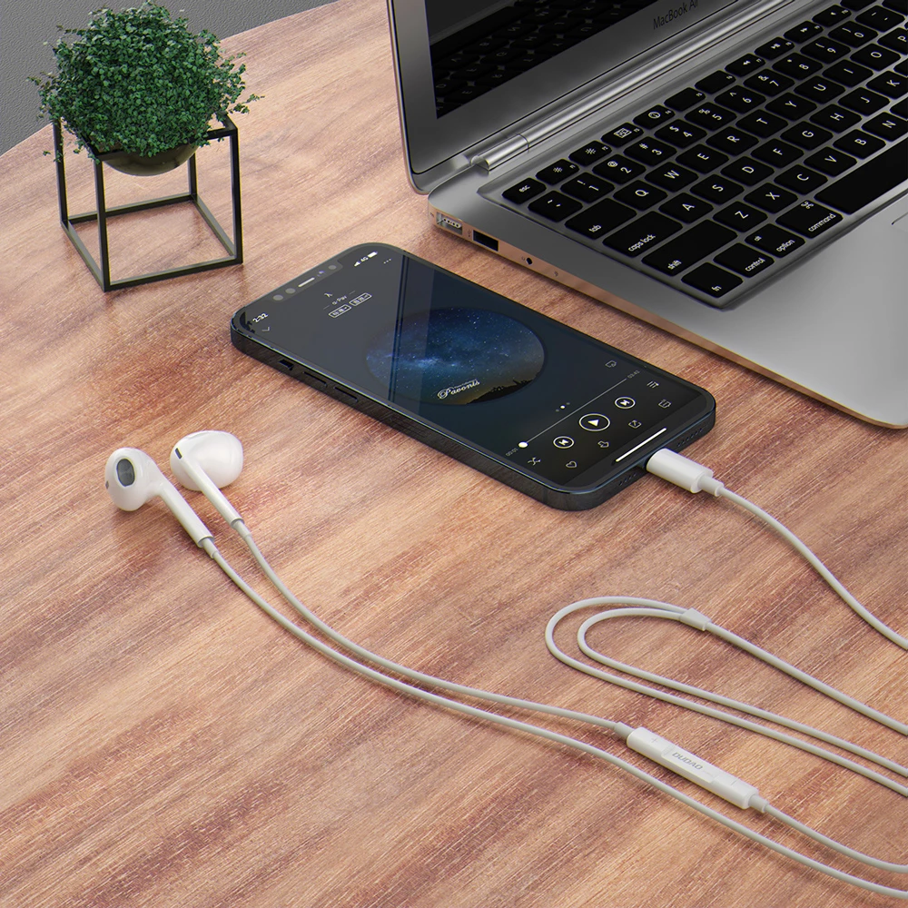 Kufje in-ear Dudao X14PROT me USB-C, të bardha
