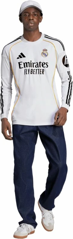 Fanellë e gjatë për meshkuj adidas Real Madrid 25/26, e bardhë