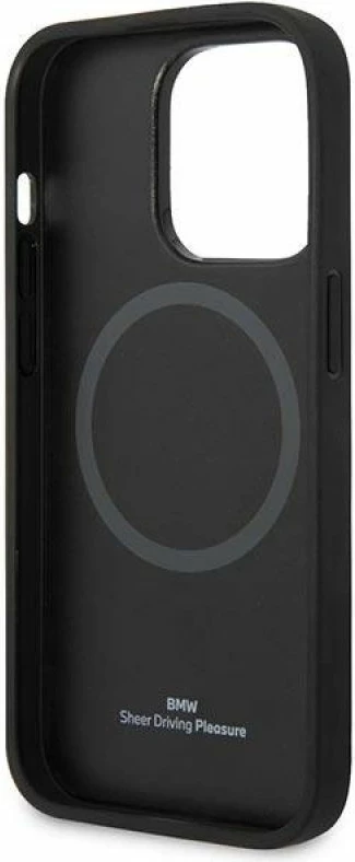 Etui BMW Signature Logo Imprint Magsafe për iPhone 14 Pro, e zezë