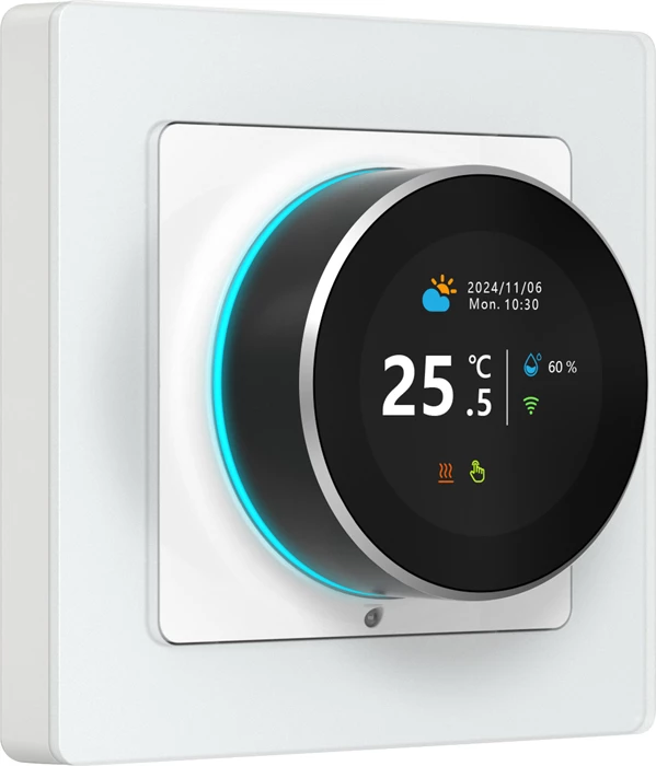 Termostat i mençur Wi‑Fi, Avatto, WT20R-BH-3A-W-WiFi, ekran TFT, kontroll zëri, Tuya Smart Life, i bardhë
