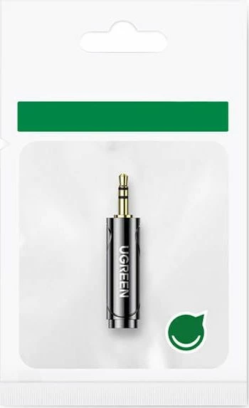 Adapter audio Ugreen 60711 3.5mm në 6.3mm me lidhës të veshur me ar, gri
