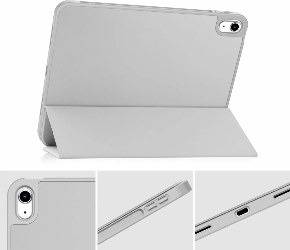 Mbështjellës tablet Tech-Protect SC Pen Case për iPad 10.9" (2022), silikon, gri e çelët