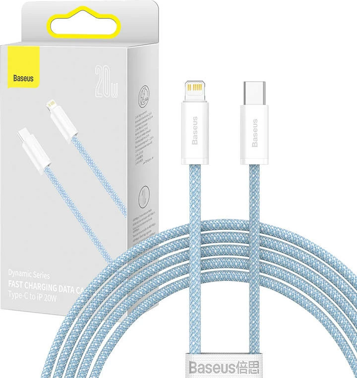 Kabllo USB-C në Lightning Baseus Dynamic Series CALD000103, 2m, 20W, kaltër