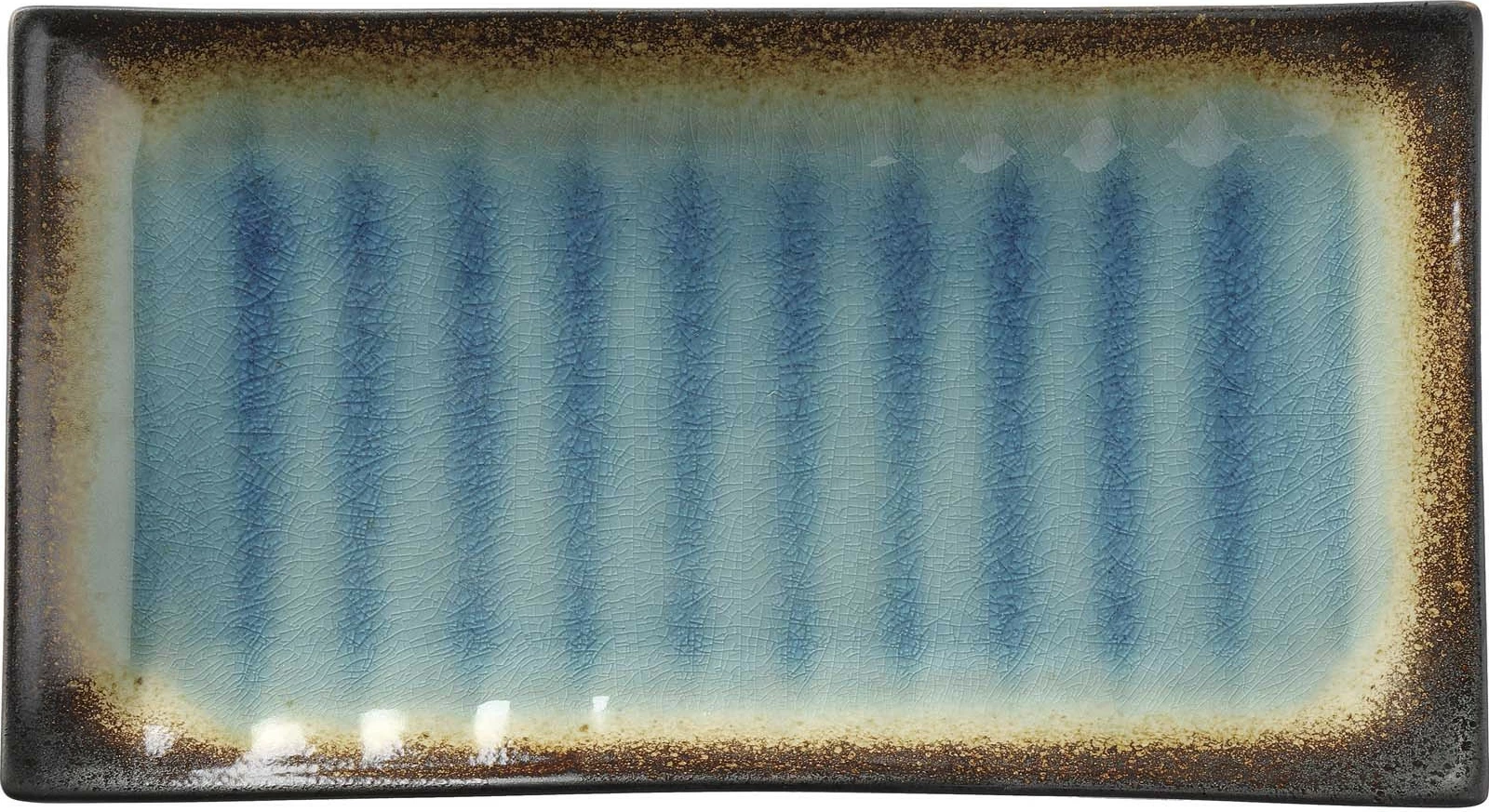 Pjatë servirjeje ovale Fine Dine Lazur 272x150mm, blu, set 3 copë