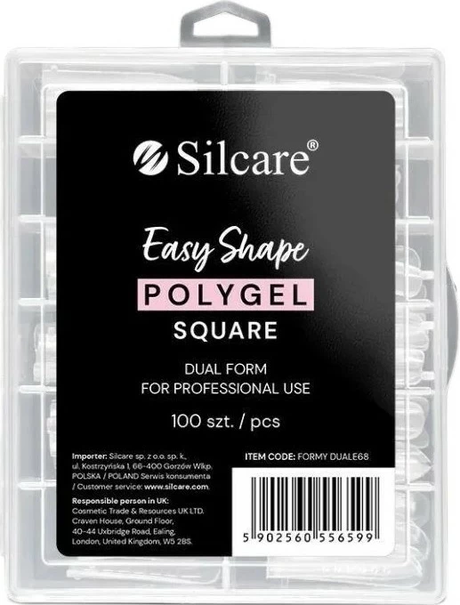 Forma për zgjatje thonjsh për femra Silcare Easy Shape Polygel Forms, 100 copë
