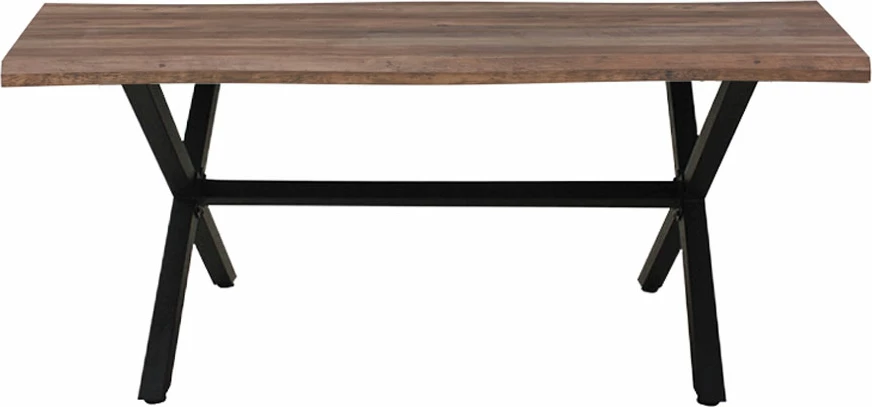Tavolinë Brick, ngjyrë arre e zezë, 180x90x75cm