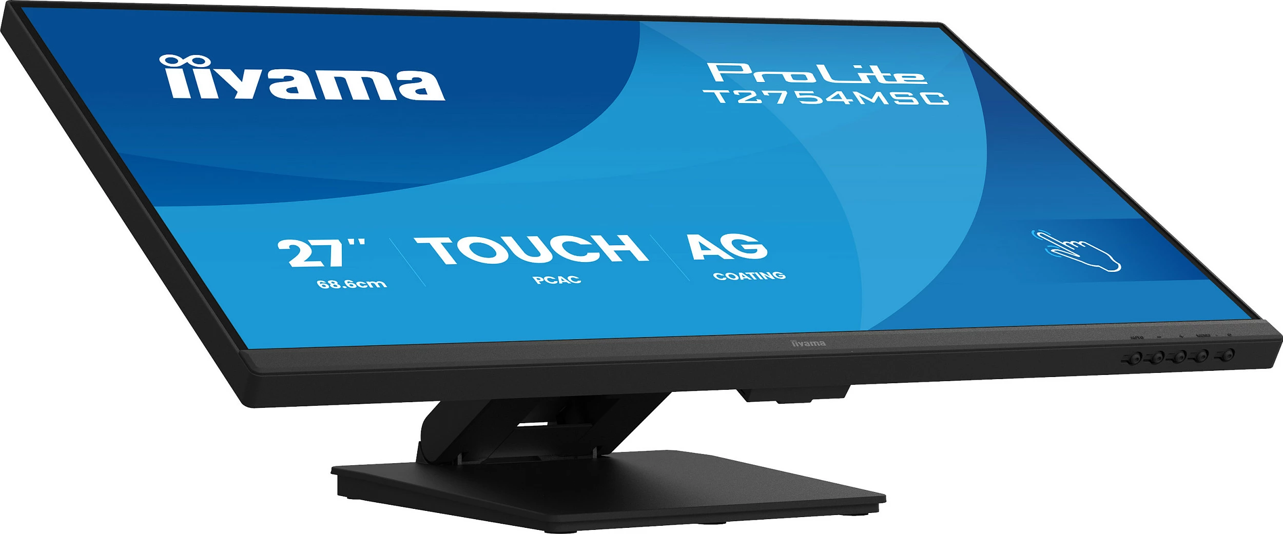 Monitor Touch iiyama ProLite T2754MSC-B2AG, 27", Full HD, HDMI/VGA, me USB Hub, i zi