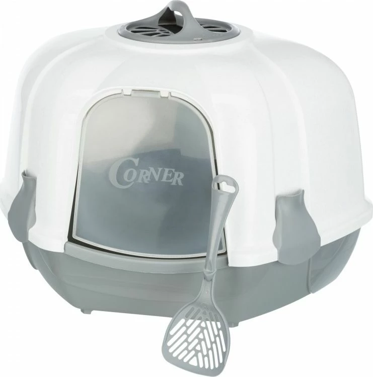 Tualet i mbyllur për mace Trixie Corner 60×43×52 cm, gri