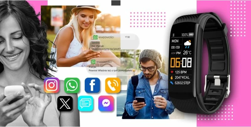 Smartwatch Giewont unisex, rozë