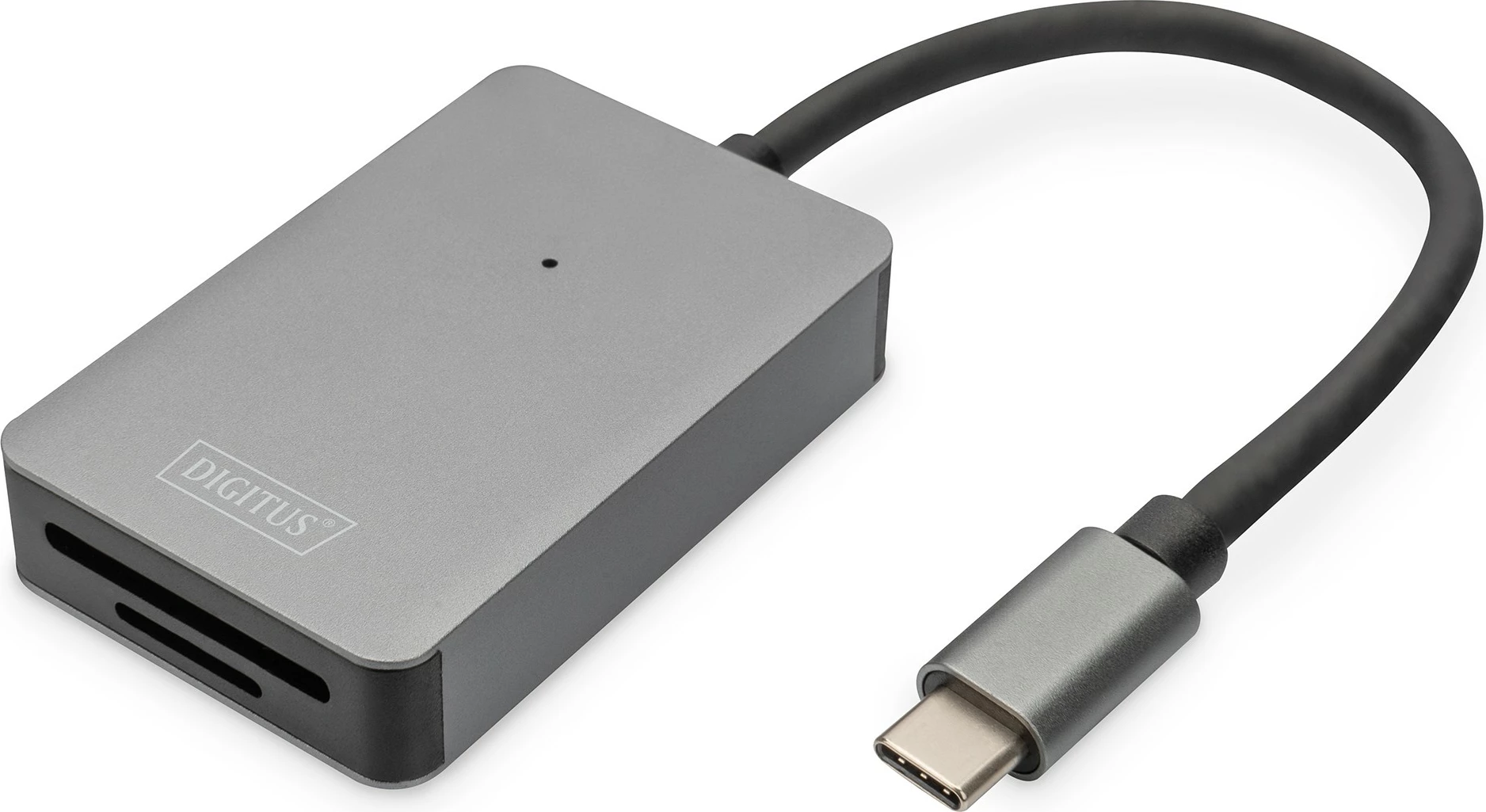 Lexues kartelash Digitus CardReader USB-C, 2 slote, UHS-II SD4.0/TF4.0, 300Mb/s, gri