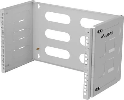 Mbajtës muri Rack 19" 6U, Lanberg FB01-5406-10S, çelik, 497x400x302 mm, ngarkesë 12 kg, gri RAL 7035