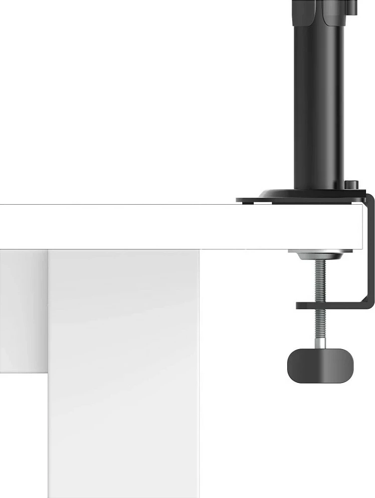 Mbajtëse për 2 monitorë Hama, 13-35", VESA 75x75/100x100, me klemë tavoline, e zezë