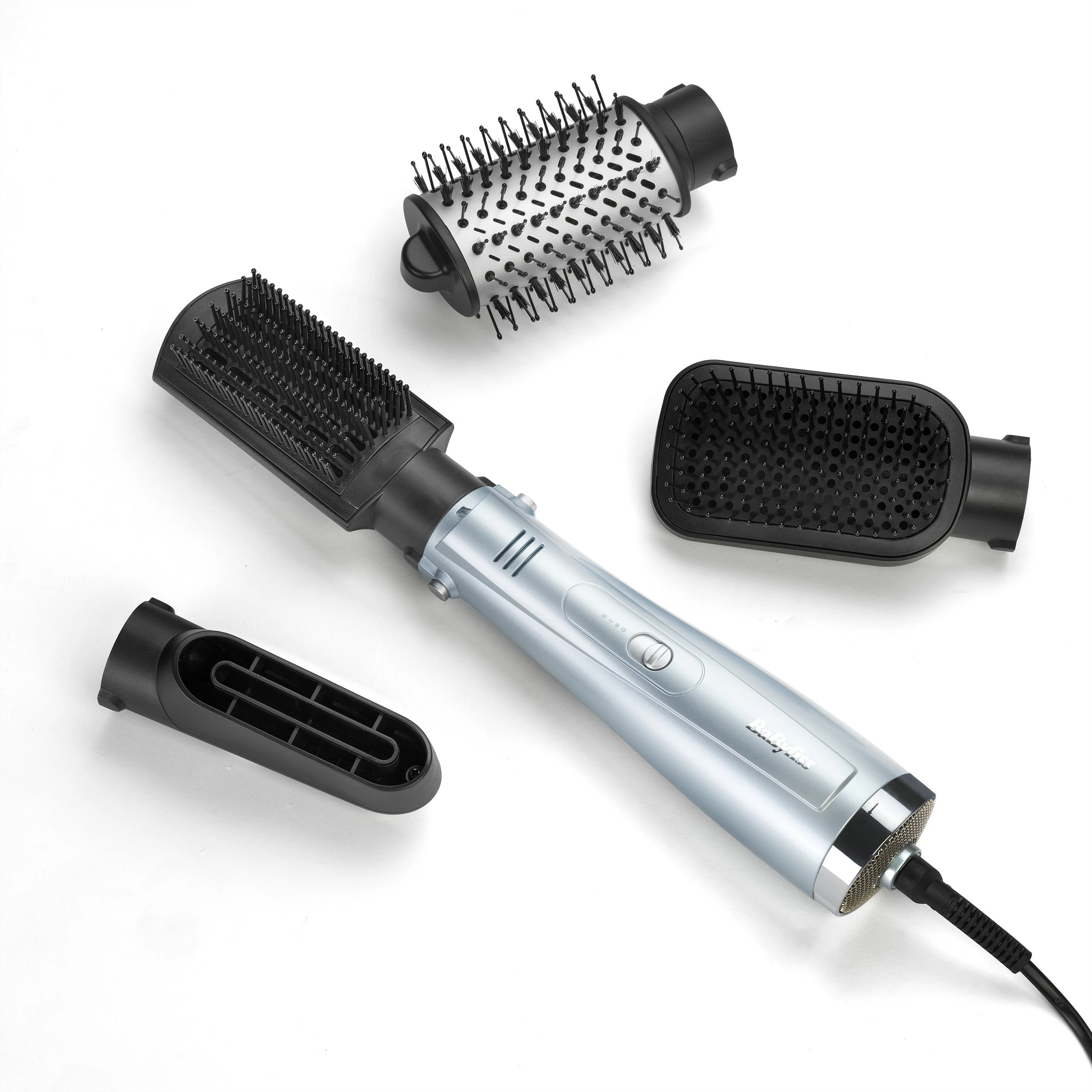Furçë e nxehtë BaByliss Hydro-Fusion Smooth & Shape, Gri, Argjendtë