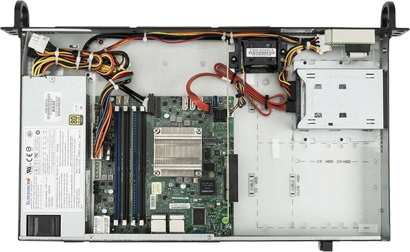 Server bluechip SERVERline R11201s, Atom C3558, 16GB RAM, 480GB SSD, 1HE, 4x Gigabit Ethernet