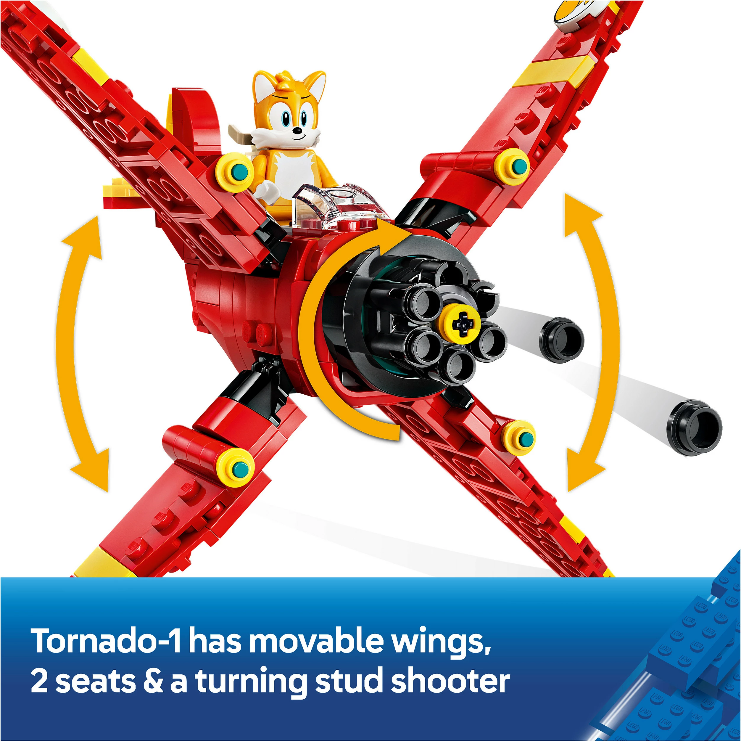Set ndërtimi LEGO Sonic The Hedgehog 77119 Tails' Tornado-1, 310 copë, multicolor