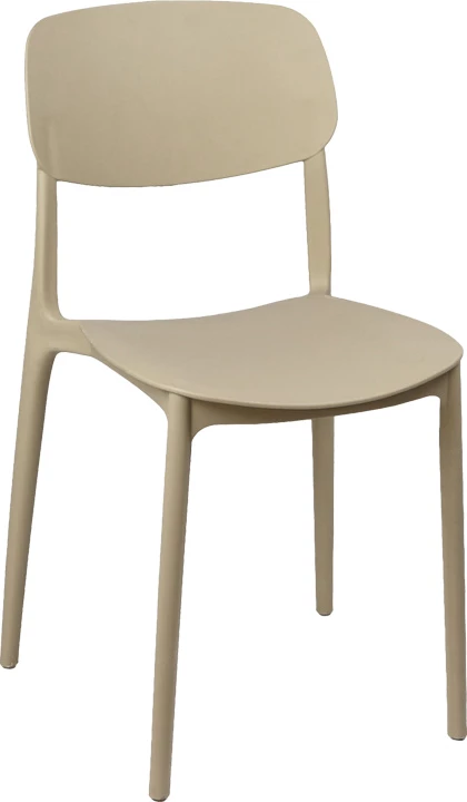 Karrige stackable Berdian, polipropilen, ngjyrë kapuçino, 38x49x79cm