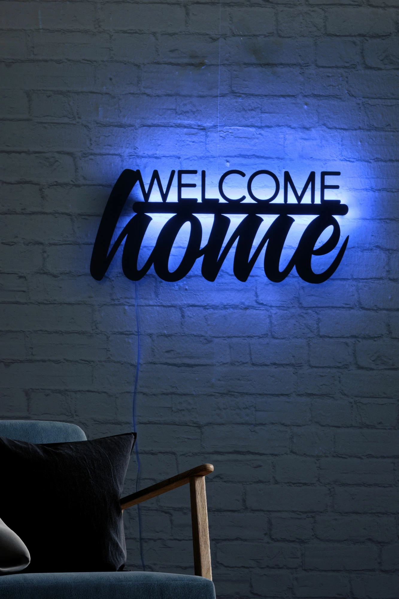 Dritë dekorative LED, Wallity, Welcome Home, e kaltër