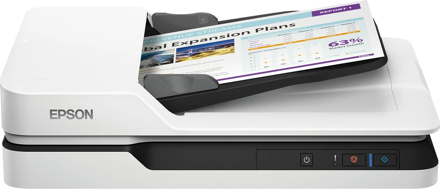 Skaner Epson WorkForce DS-1630, 1200x1200 DPI, ADF 50 fletë, auto-dupleks, bardhë/zezë