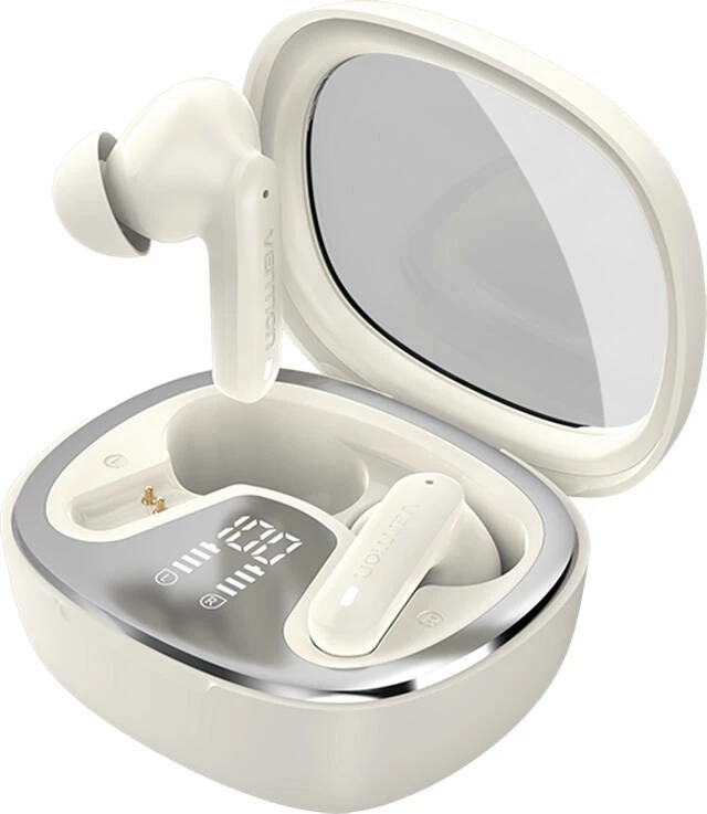 Kufje Vention Earbuds Air A01, TWS, Bluetooth 5.3, me mikrofon, bezhë