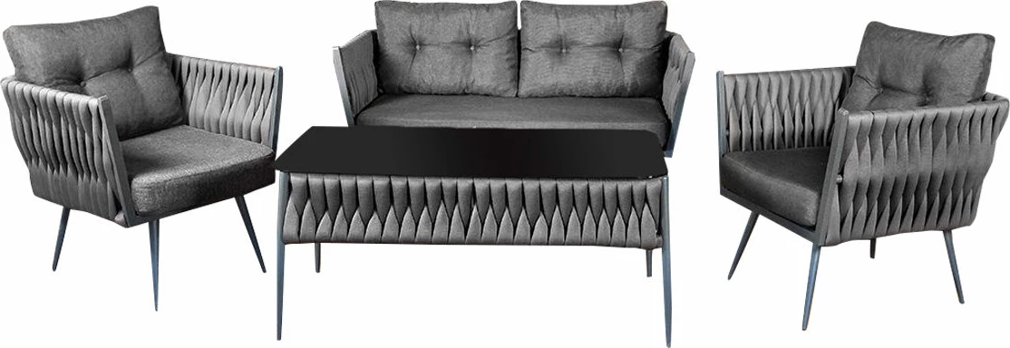 Set lounge për kopsht Skye Decor, vjollcë-gri (1+1+2+S)