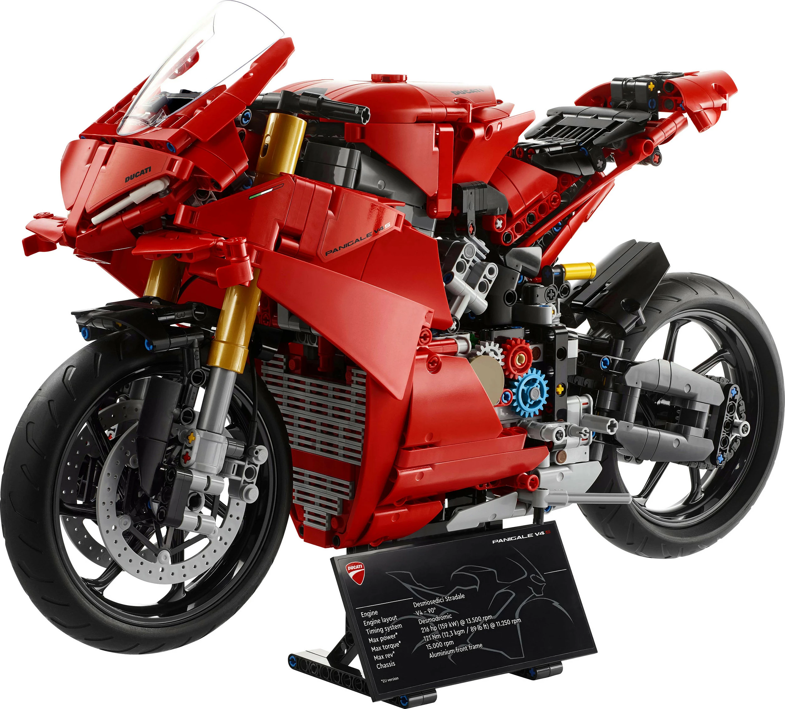 Set ndërtimi LEGO Ducati Panigale V4 S, 1603 copë, ngjyrë e kuqe