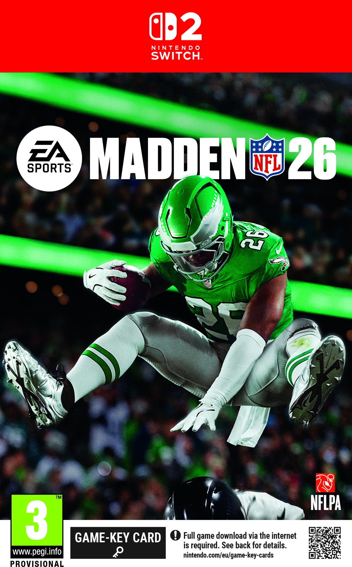 Video lojë, Electronic Arts, EA SPORTS Madden NFL 26, Nintendo Switch 2, PEGI 3, Game-Key Card
